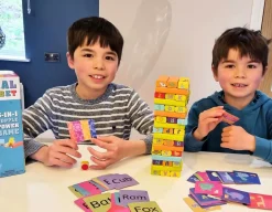 Animal Alphabet - Wooden Topple Tower with 6 Games<Wonderbox Clearance