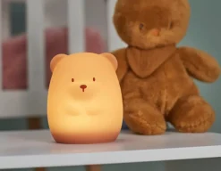 Brown Bear Nightlight - Silicone<Nattou Clearance
