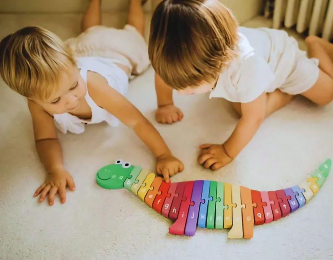 Dinosaur Alphabet Wooden Puzzle<Orange Tree Toys Clearance