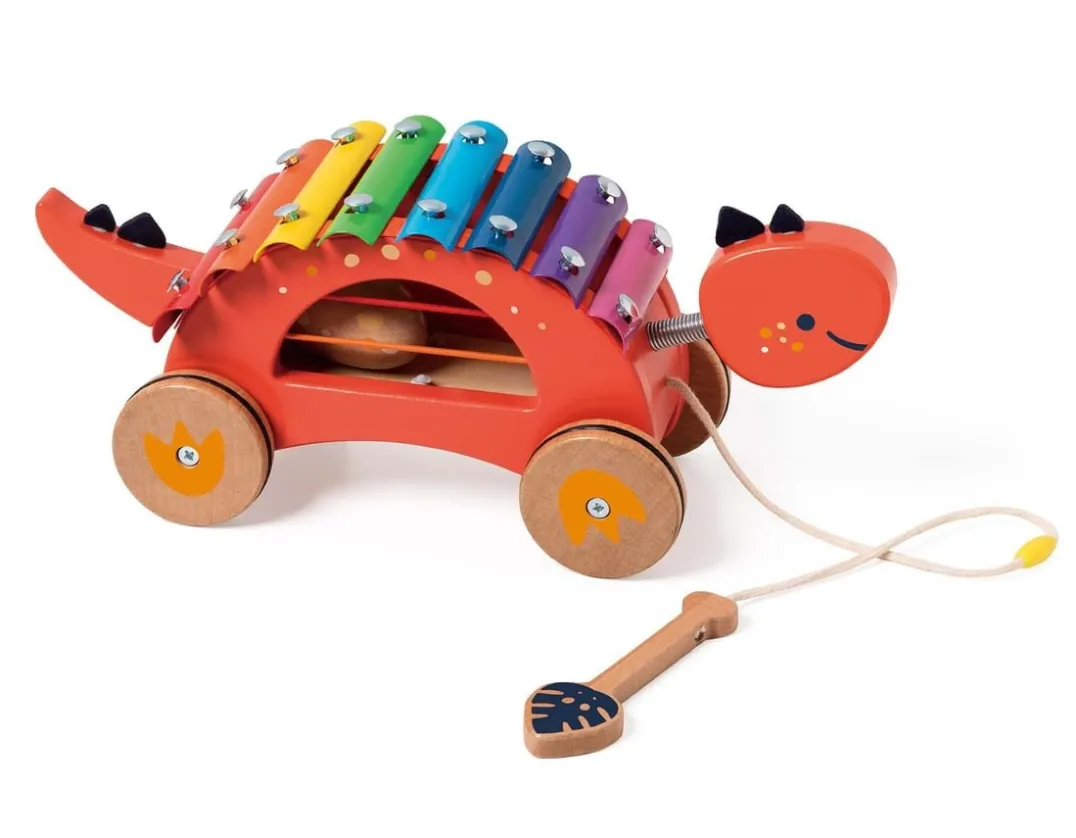 Dinosaur Xylophone - Wooden Pull Along<Classic World Sale
