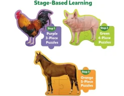 Farm Animal Puzzles - Step by Step<Skillmatics Sale