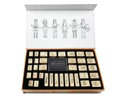 Fashion Stamper Set - 36 Wooden Stamps<The Purple Cow Sale