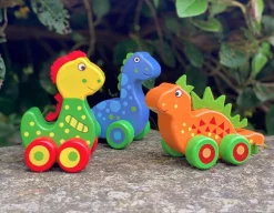 First Dinosaurs - Wooden Push-Alongs<Orange Tree Toys Sale