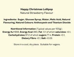 Happy Christmas Lollipop - Yummy Strawberry<The Original Candy Co.