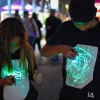 Interactive Glow T-Shirt - Black age 7-8<Illuminated Apparel Outlet