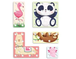 Lacing Puzzle - Five Cute Animals<Quercetti Outlet