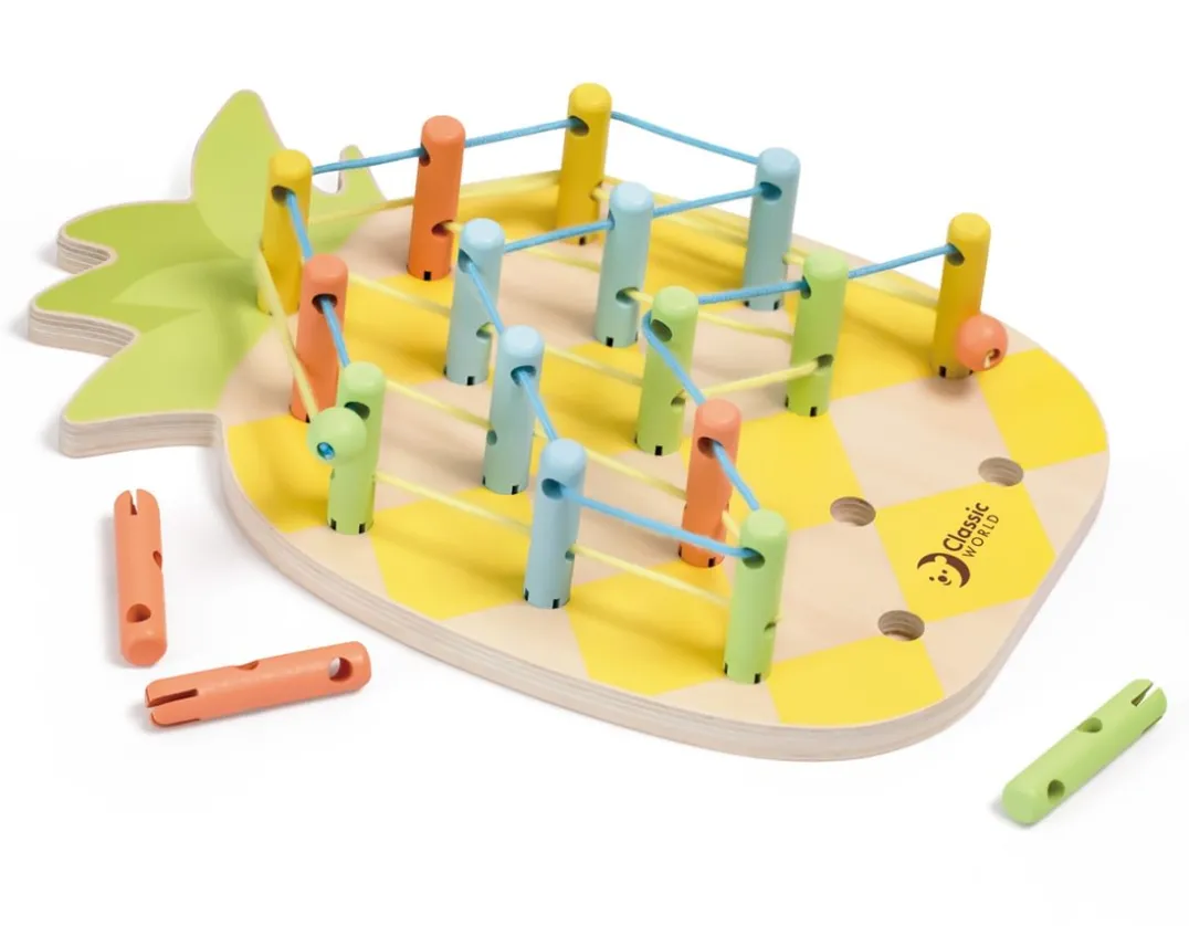 Pineapple Linking Game - Natural Wood<Classic World Hot