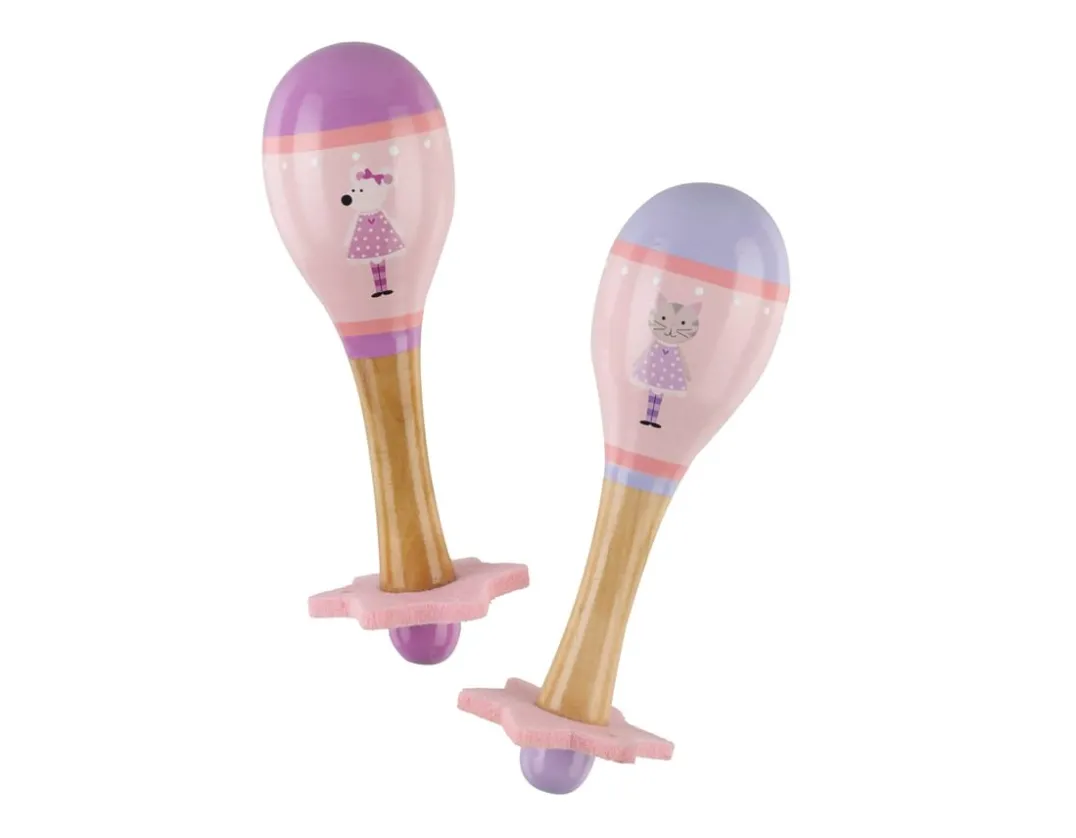 Pink Mouse & Cat Maraca Set<Orange Tree Toys Sale