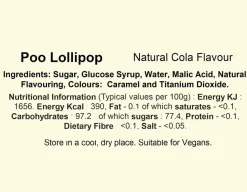 Poo Emoji Lolly - Scrumptious Cola Taste (Really!)<The Original Candy Co. Outlet