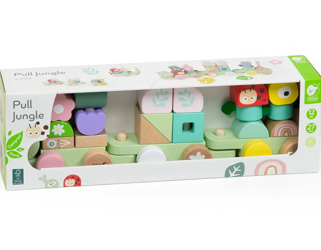 Pull Along Jungle - 27 Wooden Pieces<Classic World Best
