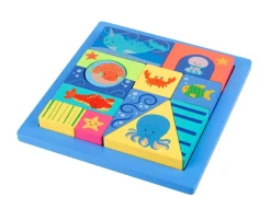 Sea Life Block Puzzle - 14 Wooden Pieces<Orange Tree Toys Clearance