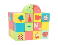 Sweet Cube Blocks - 68 Wooden Pieces<Classic World Online