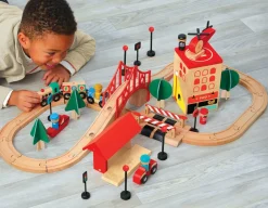 Train Town - 51 Piece Wooden Building Set<FAO Schwarz Hot