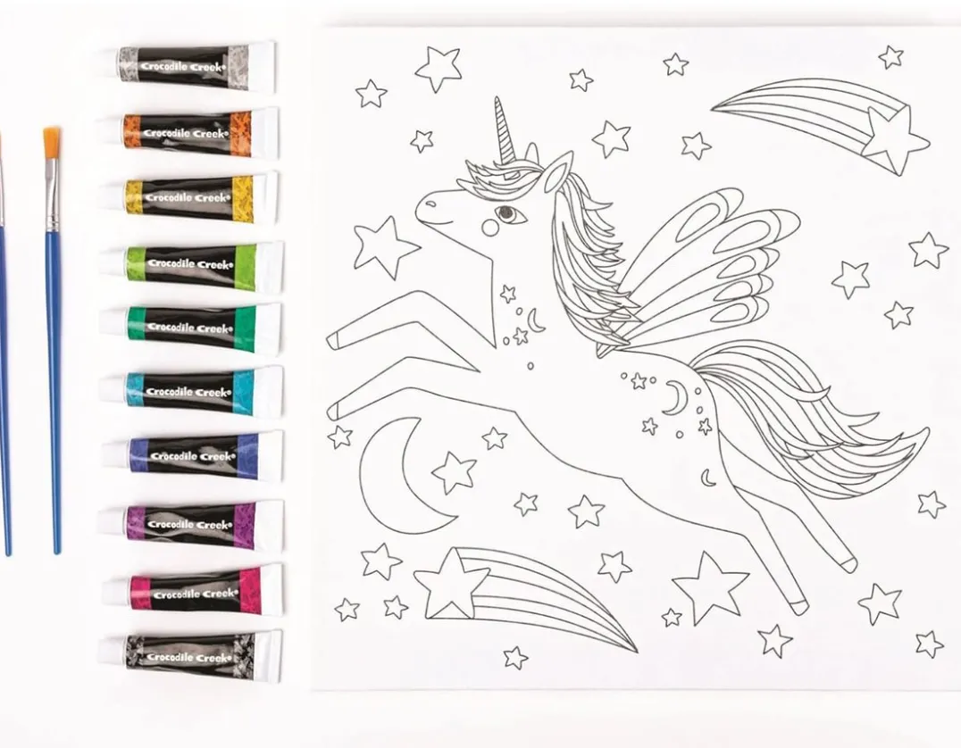 Unicorn Canvas Set - Ten Acrylic Paints<Crocodile Creek Discount