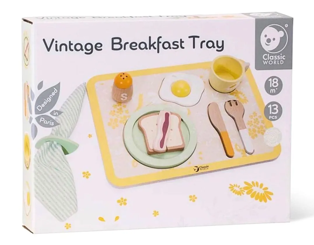 Vintage Breakfast Tray - Good Morning!<Classic World Discount