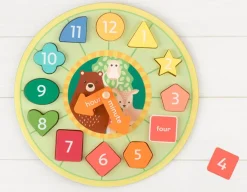 Woodland Animal Shape Sorting Clock<Orange Tree Toys Best